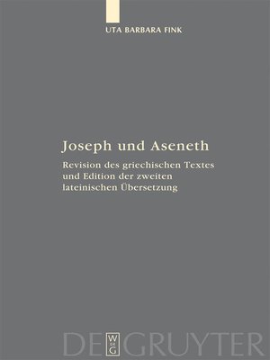 cover image of Joseph und Aseneth